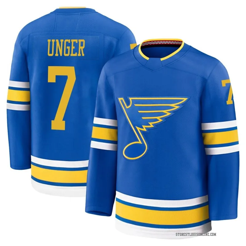 Men's Garry Unger St. Louis Blues Home 2025 Jersey - Blue Premium