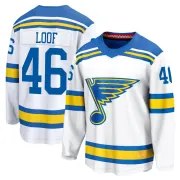 Men's Leo Loof St. Louis Blues Away 2025 Jersey - White Breakaway
