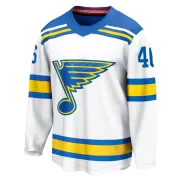 Men's Leo Loof St. Louis Blues Away 2025 Jersey - White Breakaway