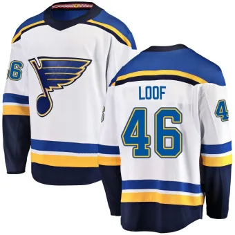 Men's Leo Loof St. Louis Blues Away Jersey - White Breakaway