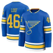 Men's Leo Loof St. Louis Blues Home 2025 Jersey - Blue Premium