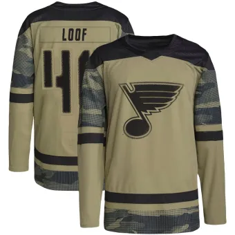 Men's Leo Loof St. Louis Blues Military Appreciation Practice Jersey - Camo Authentic