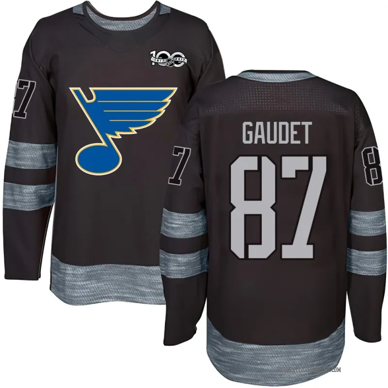 Men's Marc-Andre Gaudet St. Louis Blues 1917-2017 100th Anniversary Jersey - Black Authentic