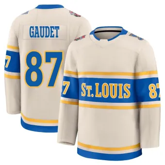 Men's Marc-Andre Gaudet St. Louis Blues 2025 Winter Classic Jersey - Cream Premium