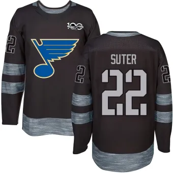 Men's Ryan Suter St. Louis Blues 1917-2017 100th Anniversary Jersey - Black Authentic