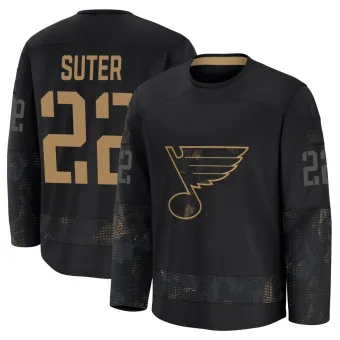 Men's Ryan Suter St. Louis Blues 2024 Military Appreciation Practice Jersey - Black Premium