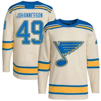 Men's Samuel Johannesson St. Louis Blues 2022 Winter Classic Player Jersey - Cream Authentic
