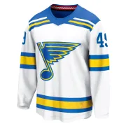 Men's Samuel Johannesson St. Louis Blues Away 2025 Jersey - White Breakaway