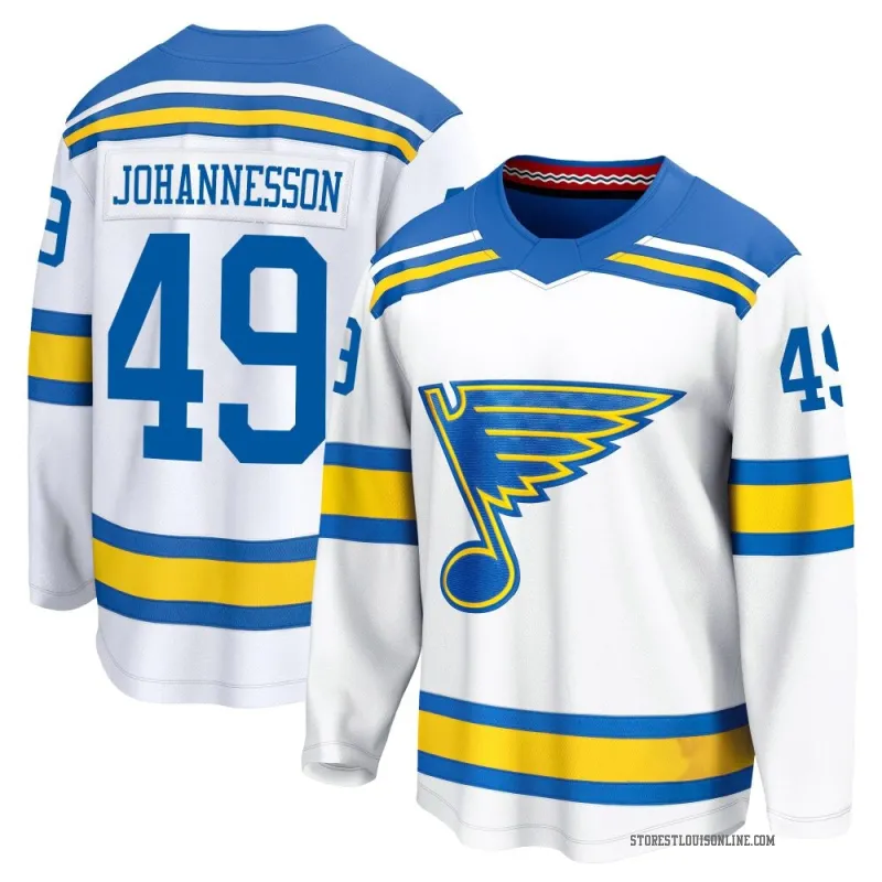 Men's Samuel Johannesson St. Louis Blues Away 2025 Jersey - White Breakaway