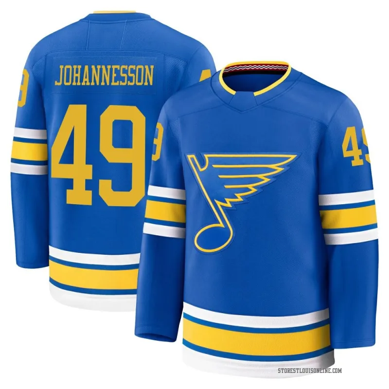 Men's Samuel Johannesson St. Louis Blues Home 2025 Jersey - Blue Premium