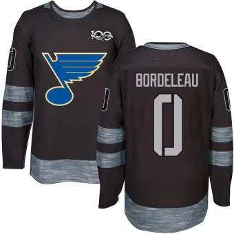 Men's Thomas Bordeleau St. Louis Blues 1917-2017 100th Anniversary Jersey - Black Authentic