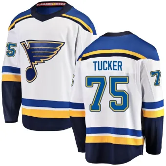 Men's Tyler Tucker St. Louis Blues Away Jersey - White Breakaway