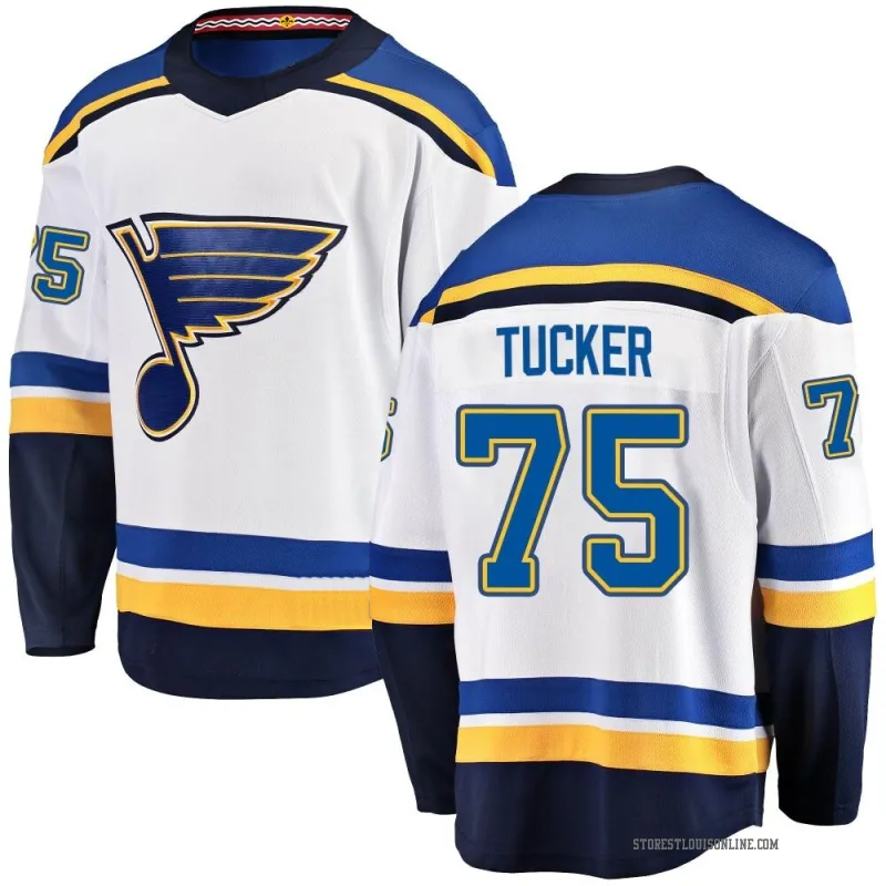 Men's Tyler Tucker St. Louis Blues Away Jersey - White Breakaway