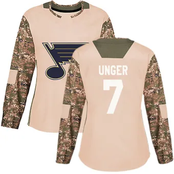 Women's Garry Unger St. Louis Blues Veterans Day Practice Jersey - Camo Authentic