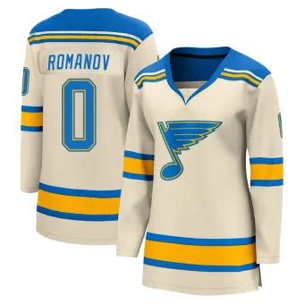Women's Georgi Romanov St. Louis Blues 2022 Winter Classic Jersey - Cream Breakaway