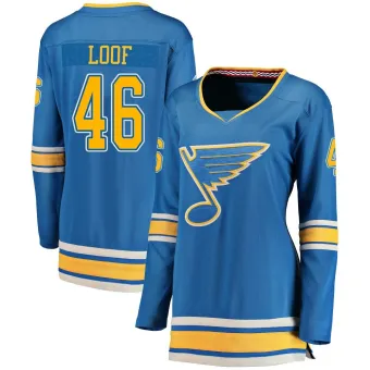 Women's Leo Loof St. Louis Blues Alternate Jersey - Blue Breakaway