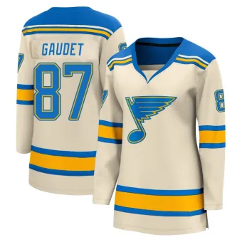 Women's Marc-Andre Gaudet St. Louis Blues 2022 Winter Classic Jersey - Cream Breakaway
