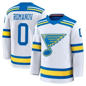 Youth Georgi Romanov St. Louis Blues Away 2025 Jersey - White Premium