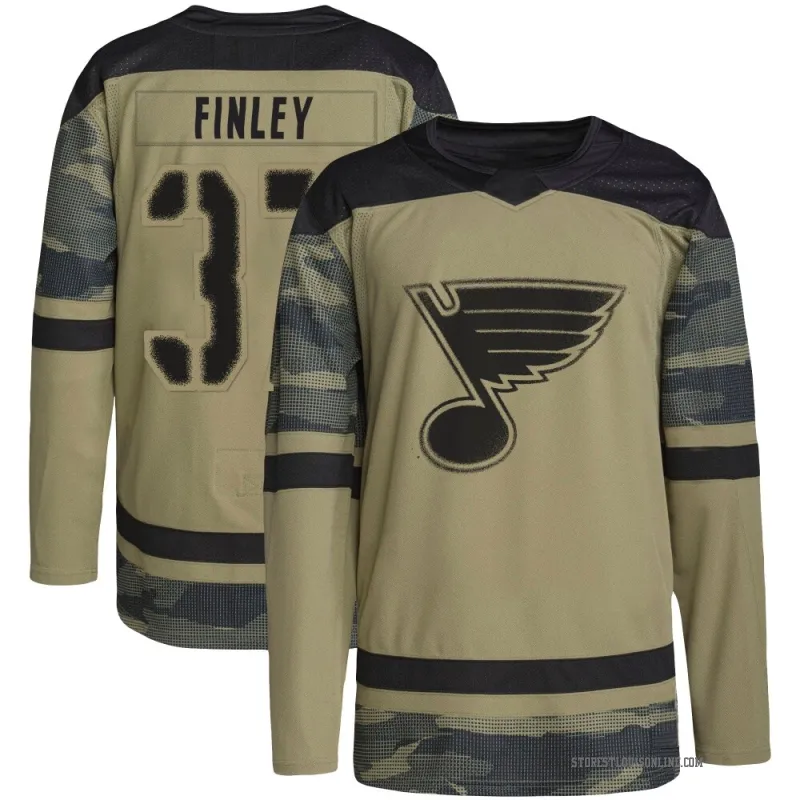 Youth Jack Finley St. Louis Blues Military Appreciation Practice Jersey - Camo Authentic