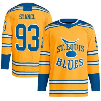 Youth Jakub Stancl St. Louis Blues Reverse Retro 2.0 Jersey - Yellow Authentic