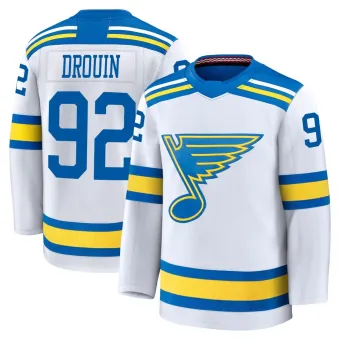 Youth Jonathan Drouin St. Louis Blues Away 2025 Jersey - White Premium