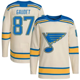 Youth Marc-Andre Gaudet St. Louis Blues 2022 Winter Classic Player Jersey - Cream Authentic
