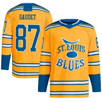 Youth Marc-Andre Gaudet St. Louis Blues Reverse Retro 2.0 Jersey - Yellow Authentic