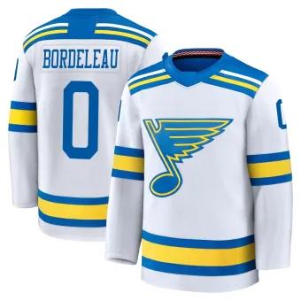 Youth Thomas Bordeleau St. Louis Blues Away 2025 Jersey - White Premium
