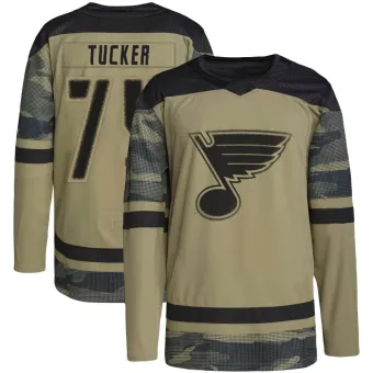 Youth Tyler Tucker St. Louis Blues Military Appreciation Practice Jersey - Camo Authentic