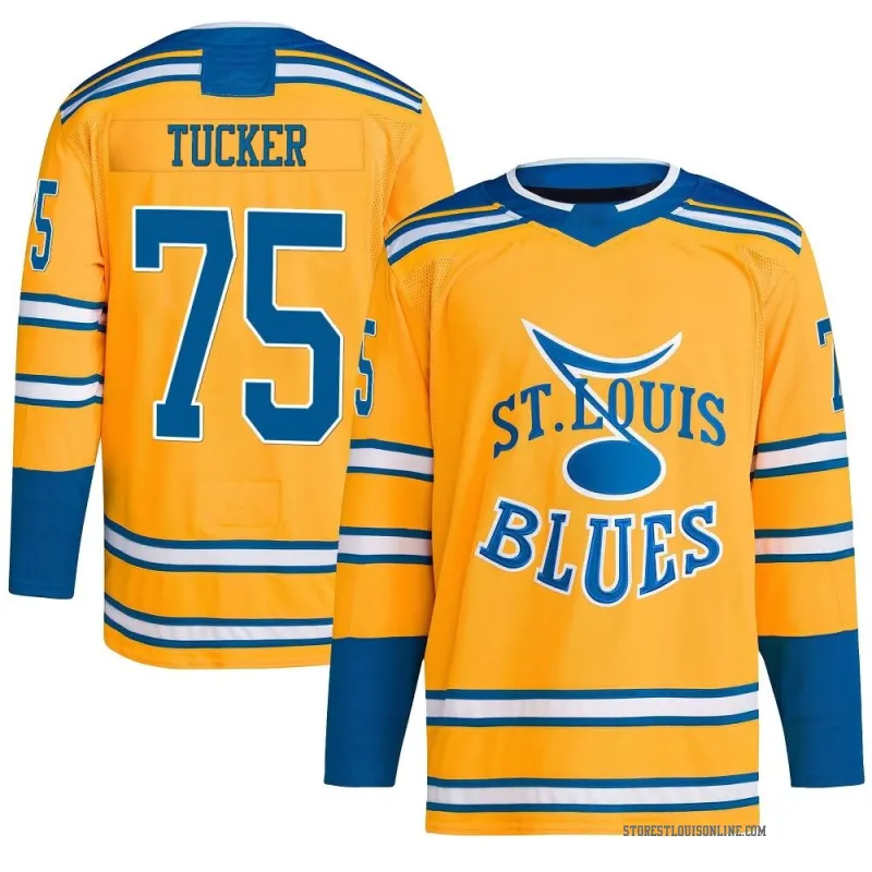 Youth Tyler Tucker St. Louis Blues Reverse Retro 2.0 Jersey - Yellow Authentic